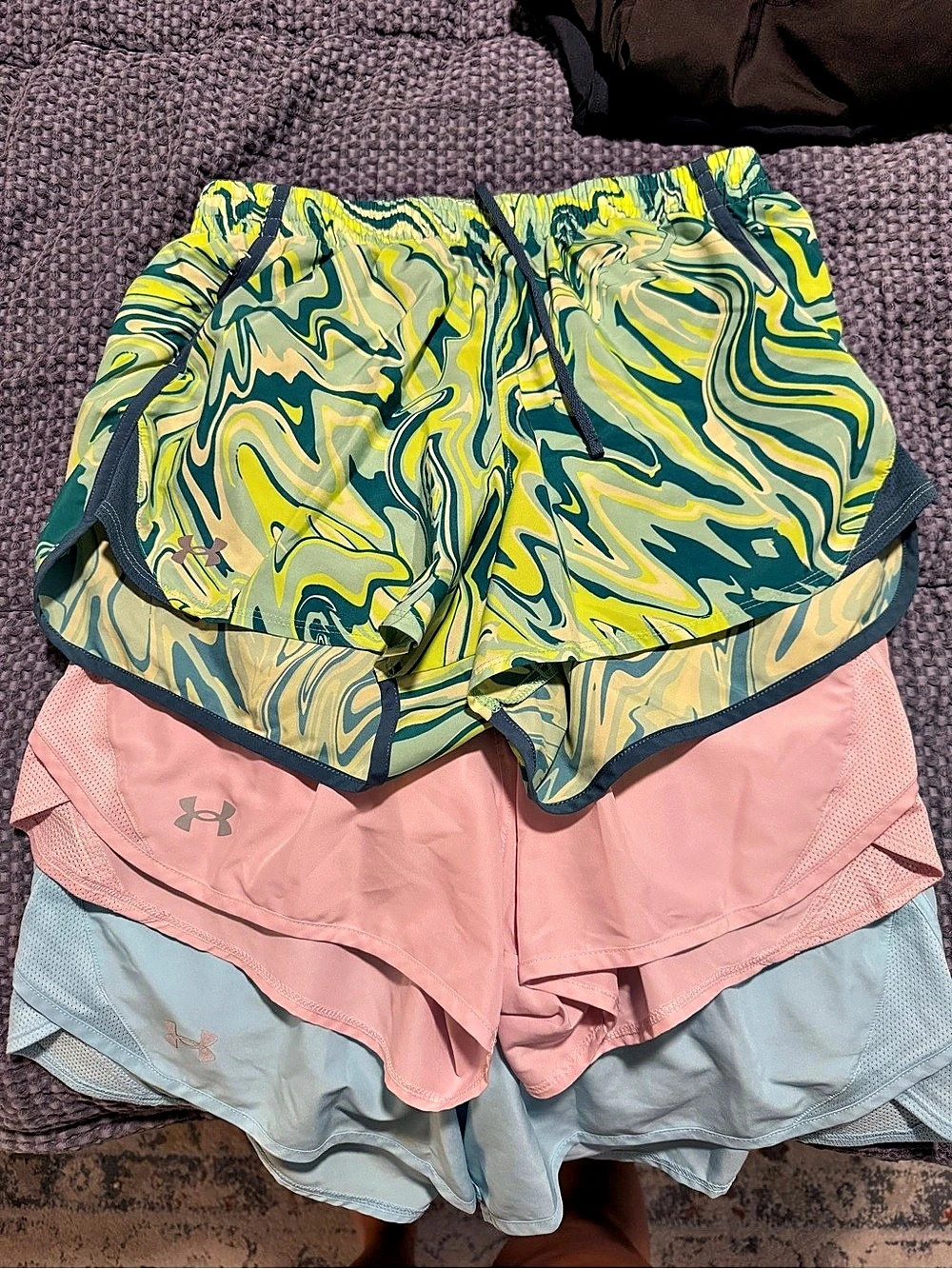Under Armour Fly By Printed Running Shorts Medium